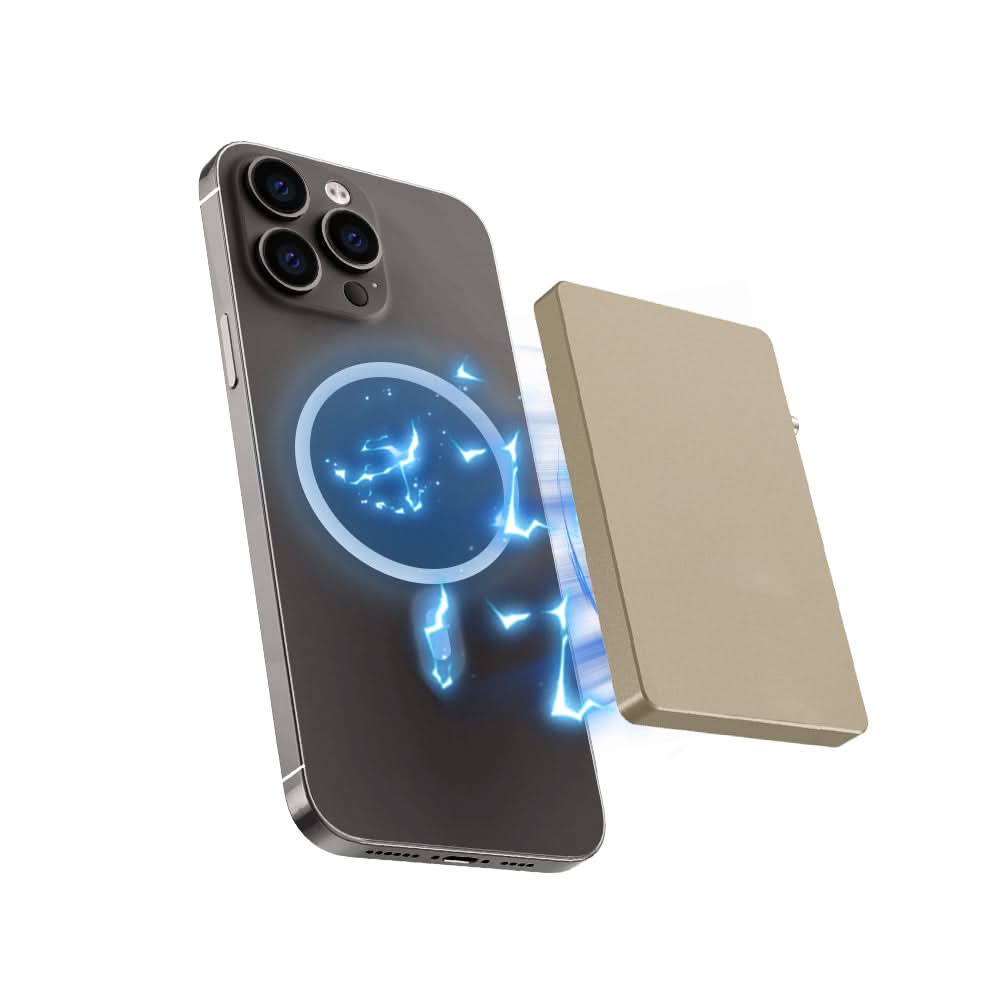 TOYFID All-Aluminum Pop Up Slide Rfid Slim Card Holder Wallet With Airtag Holder - Clear Quartz Market