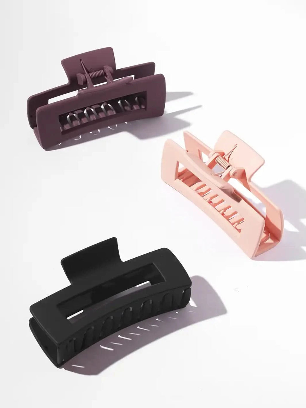 Berry Luxe Claw Clips, Set of 3 - Clear Quartz Market