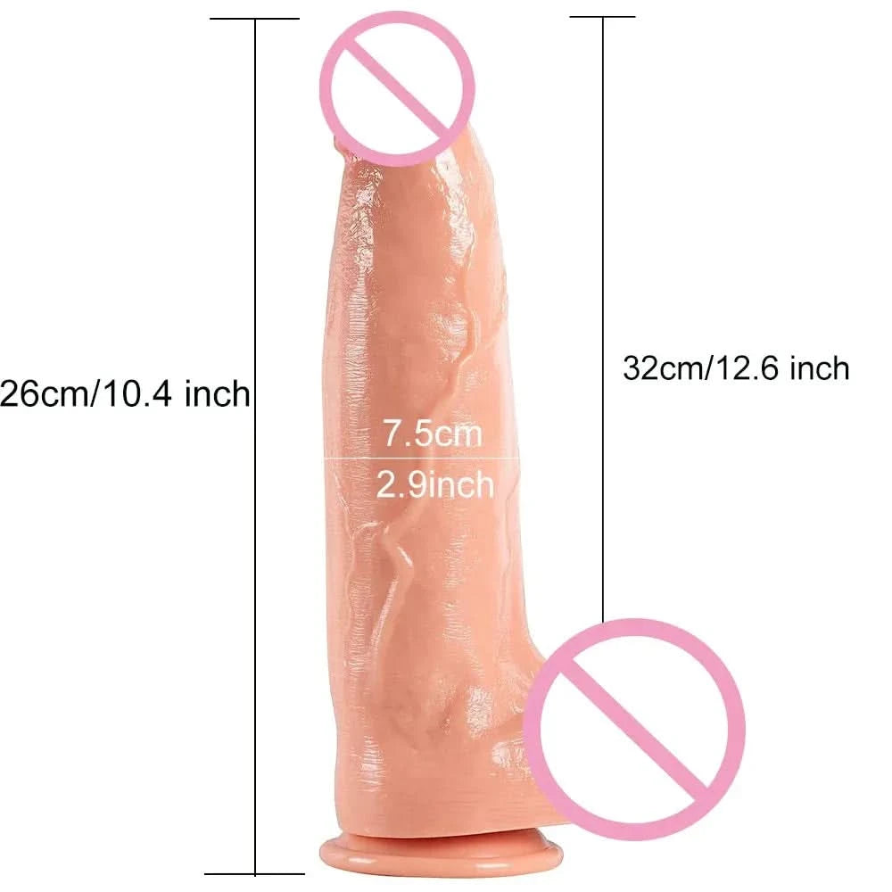 12 Inch Realistic Dildo with Suction Cup - Female Stimulator-4