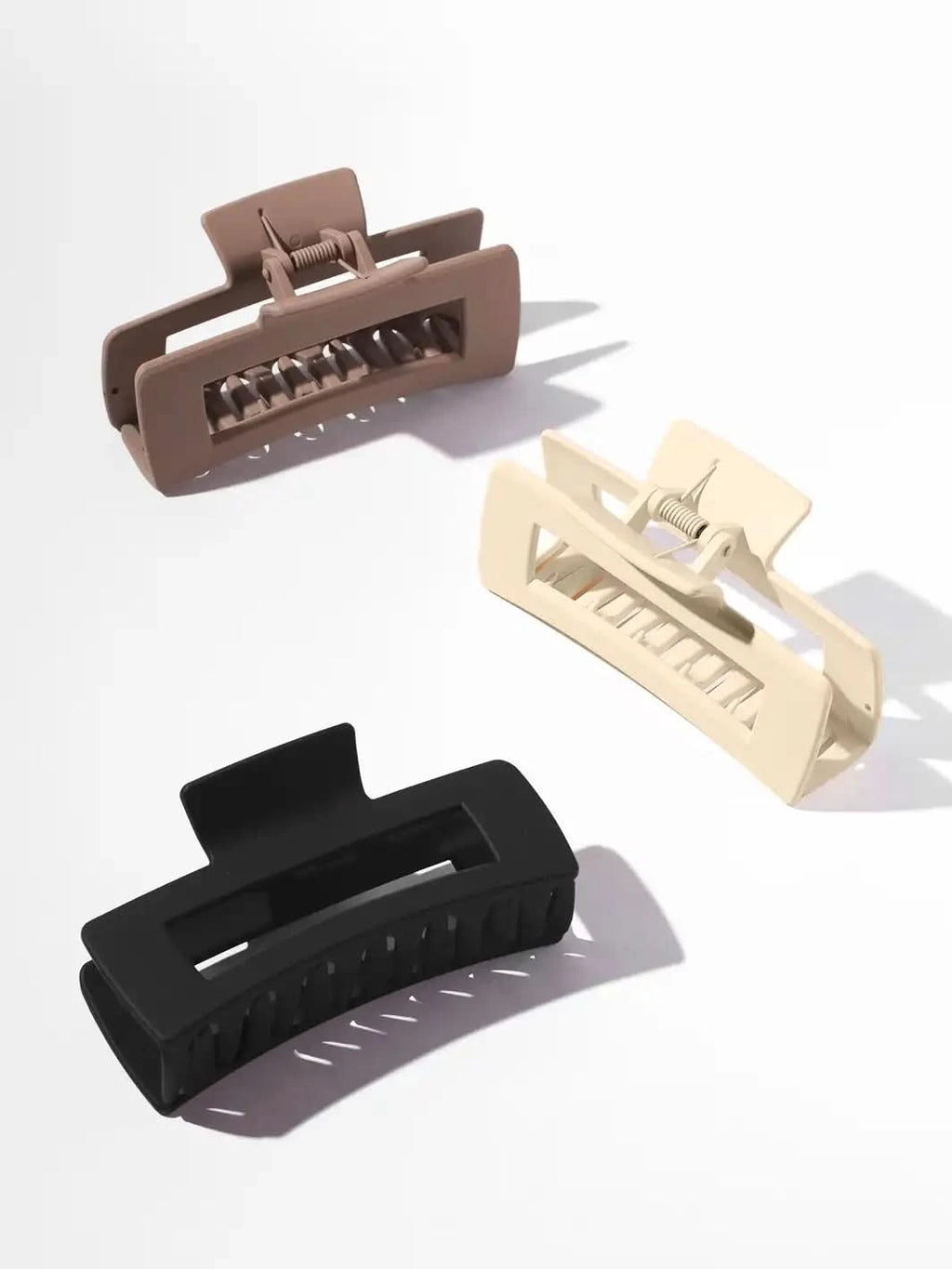 Neutral Luxe Claw Clips, Set of 3 - Clear Quartz Market