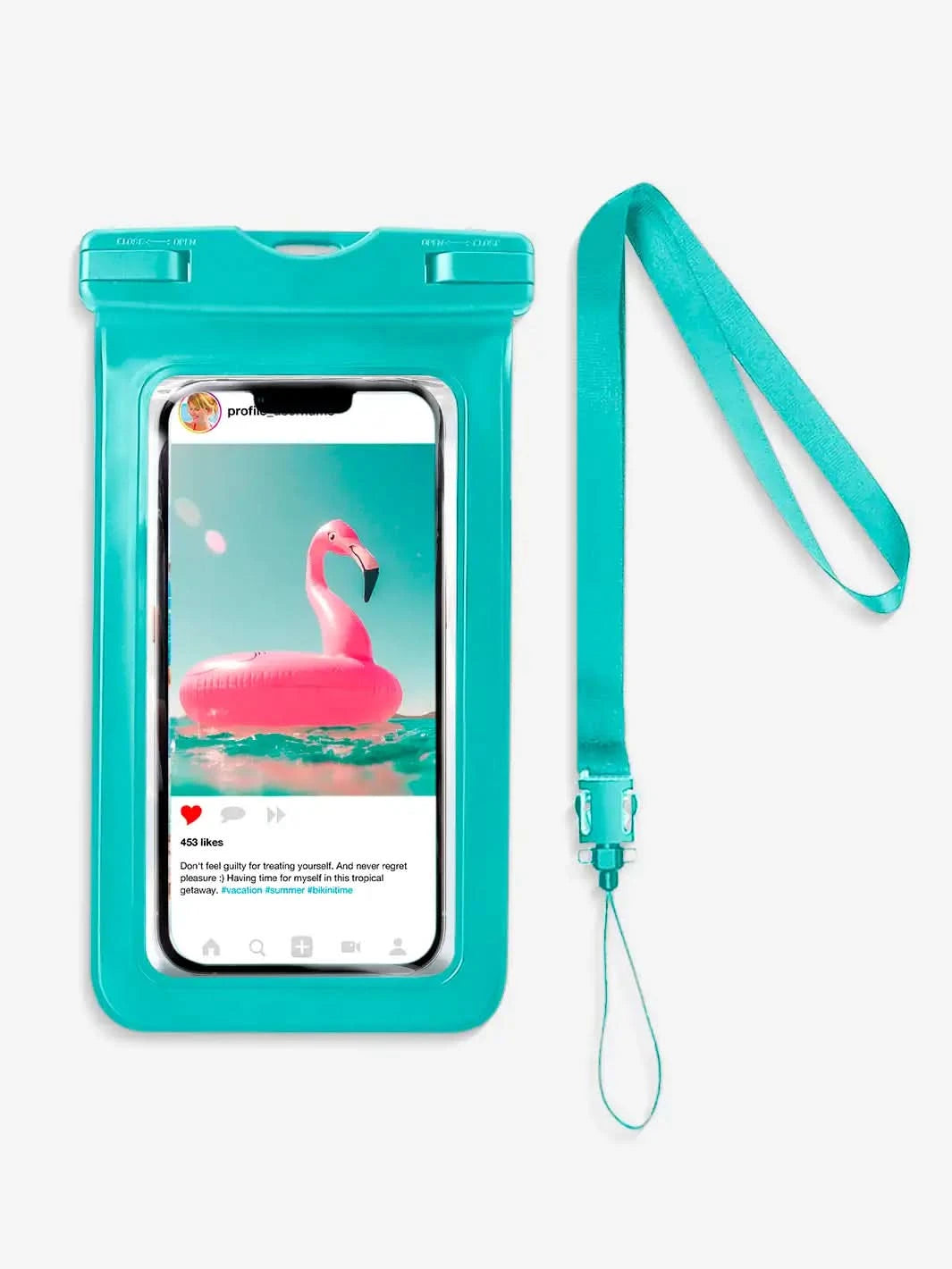 Waterproof Phone Bag - Aqua - Clear Quartz Market