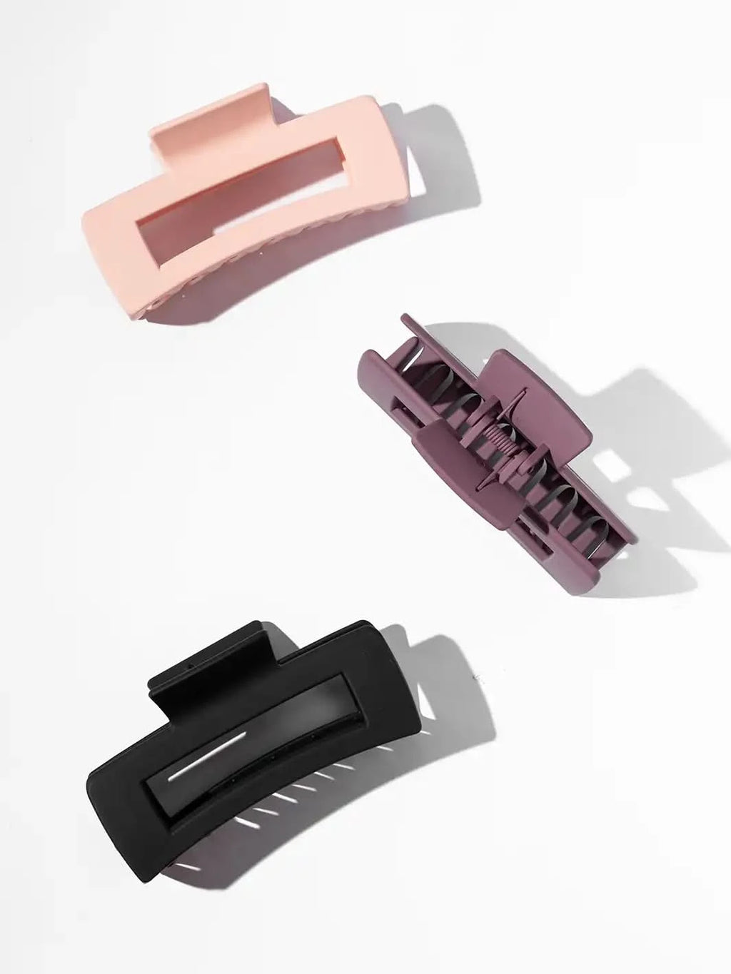 Berry Luxe Claw Clips, Set of 3 - Clear Quartz Market