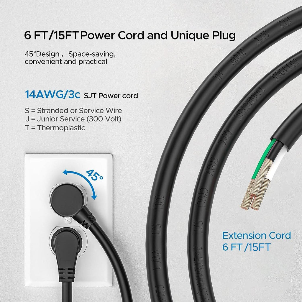 CRST 12 Outlets Wide Spaced Mountable Metal Long Power Strip Surge Protector, Flat Plug Power Cord, 36 Months Warranty - Clear Quartz Market