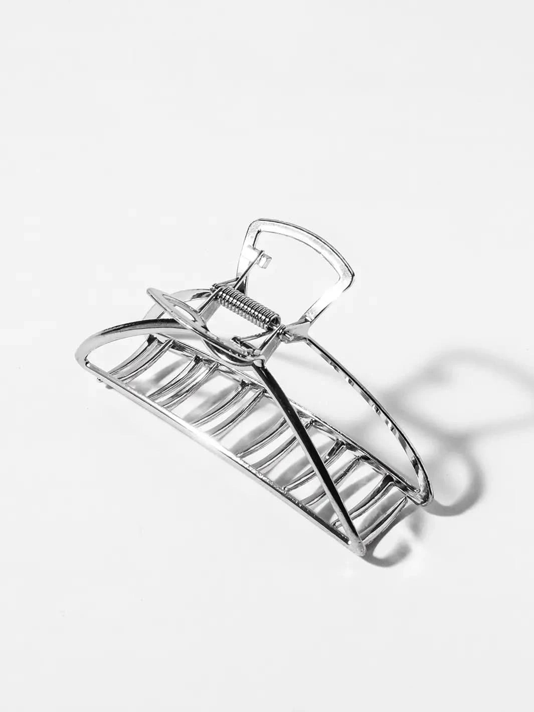 Silver Claw Clip - Clear Quartz Market