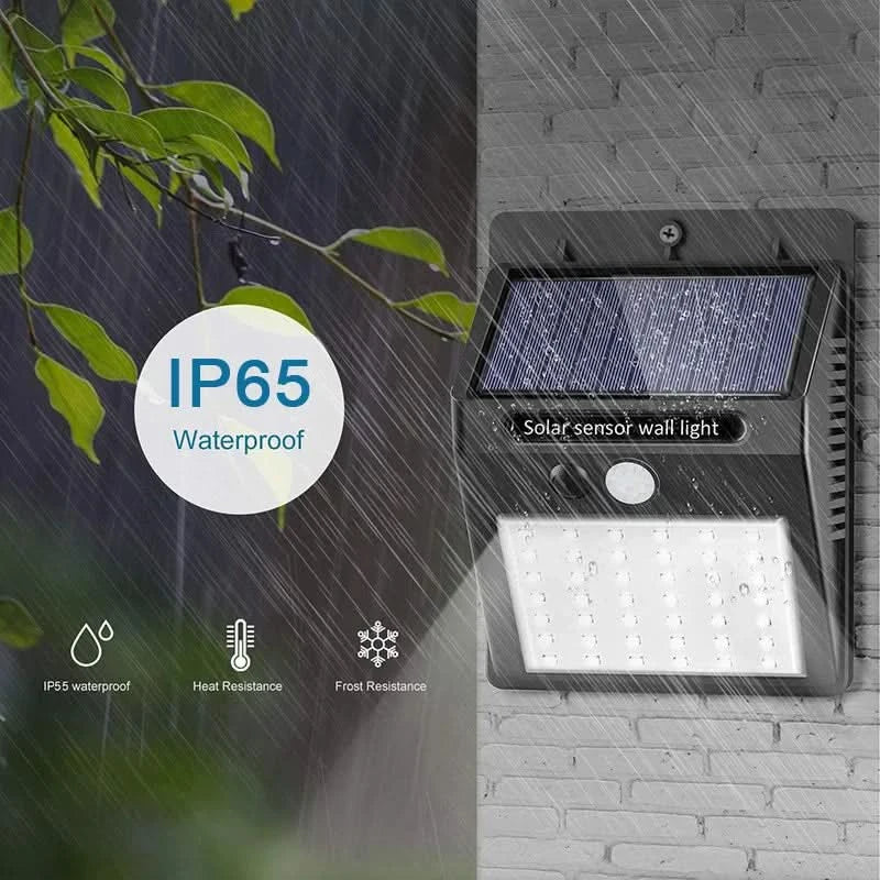 Solar-Powered Outdoor Motion Sensor LED Wall Light