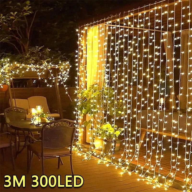 NNEOBA 3M LED Curtain String Lights Fairy Decoration