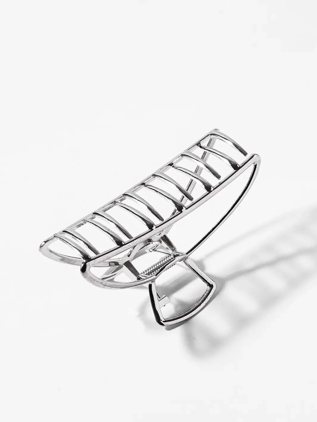 Silver Claw Clip - Clear Quartz Market