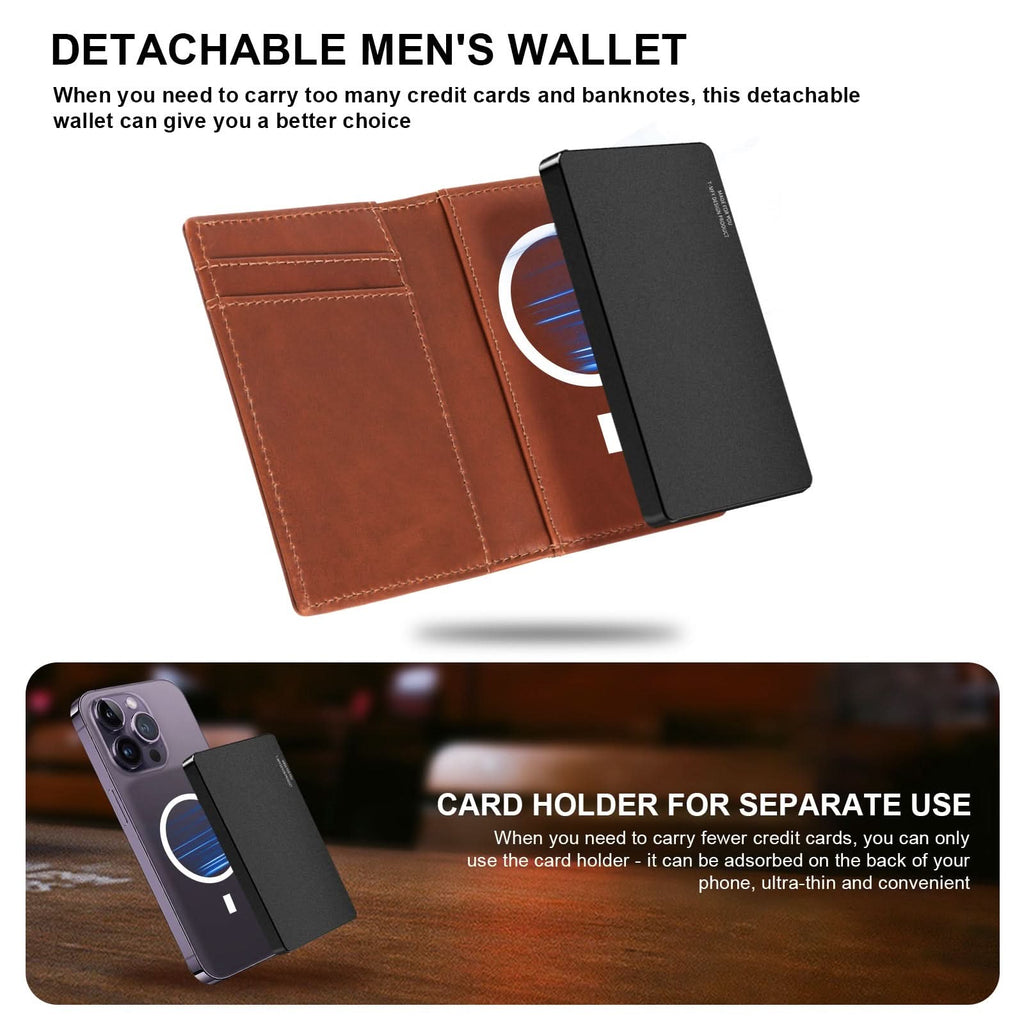 TOYFID Aluminum Alloy Wallet With Genuine Leather Cover Men's Billfolds - Clear Quartz Market