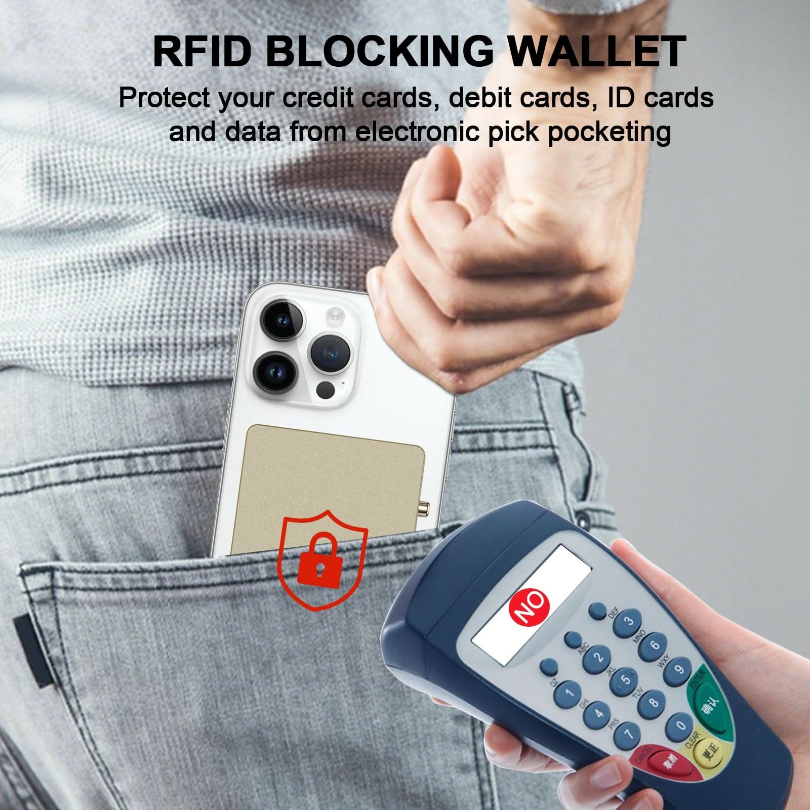 TOYFID All-Aluminum Pop Up Slide Rfid Slim Card Holder Wallet With Airtag Holder - Clear Quartz Market