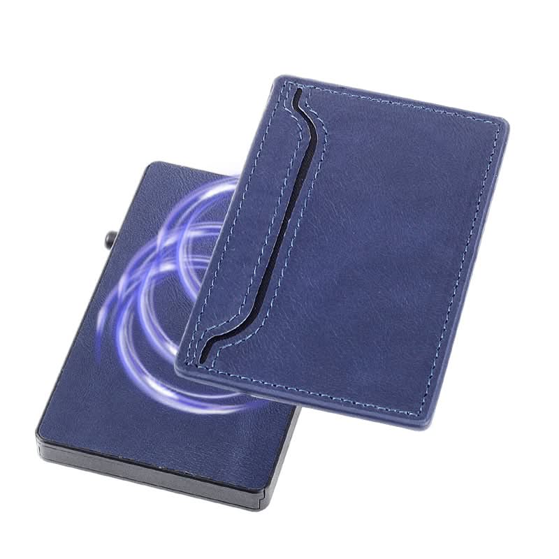 TOYFID Wallet With PU Leather Cover,Aluminum Alloy Pop Up Wallet Holder Card - Clear Quartz Market