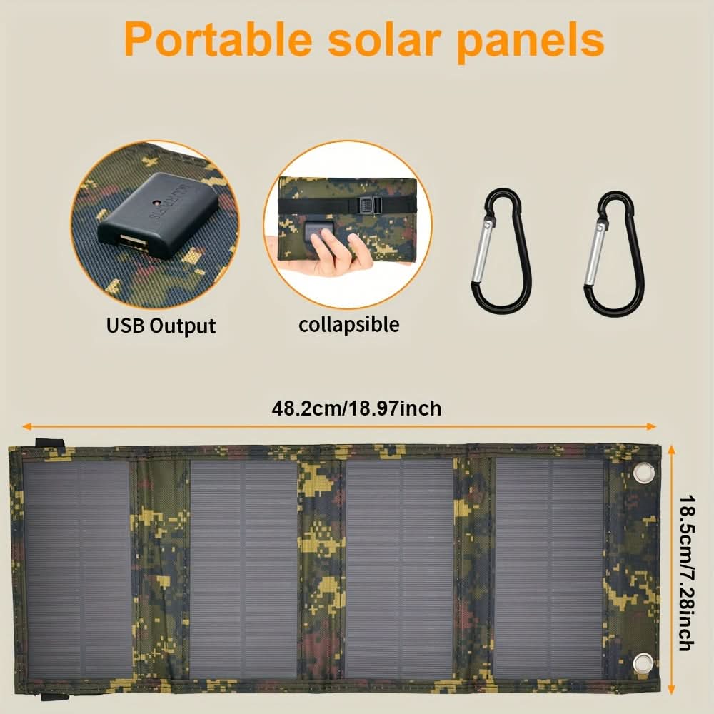 Portable Foldable Camouflage Solar Panel Charger-4