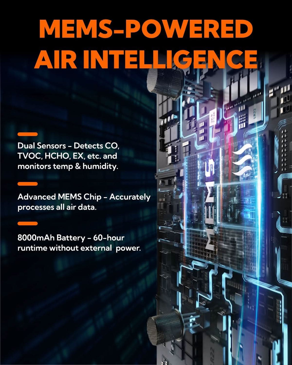 LUM GUARD Portable Air Monitor(white)