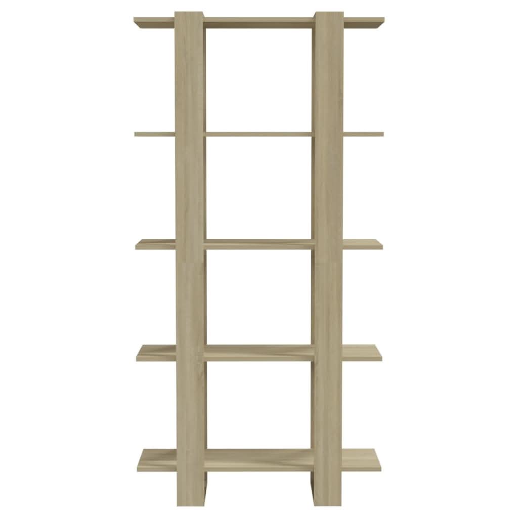 NNEVL Book Cabinet/Room Divider Sonoma Oak 80x30x160 cm Engineered Wood