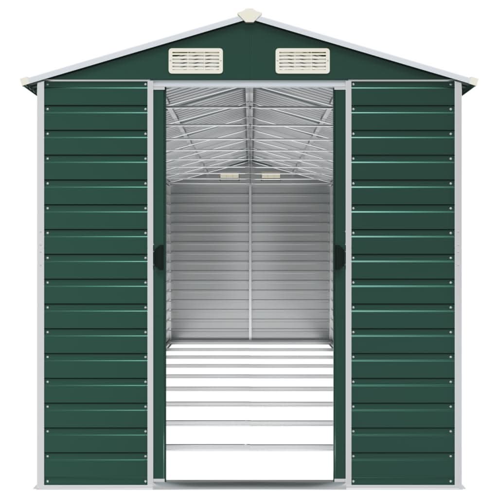 NNEVL Garden Shed Green 191x810x198 cm Galvanised Steel