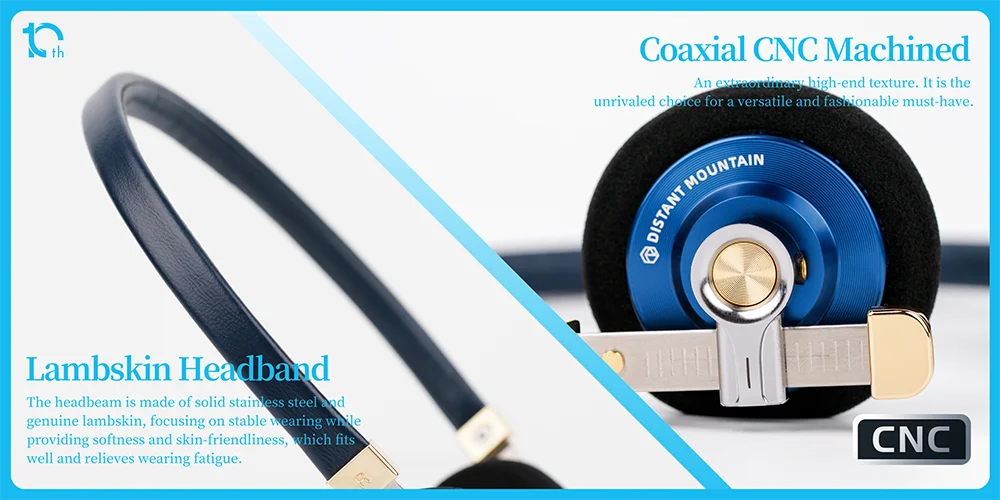 ROSESELSA Distant Mountain 10th Anniversary Edition 40mm DD HIFI On-Ear Headphone Outdoor Classic Retro Headset with RZ-200m DAC