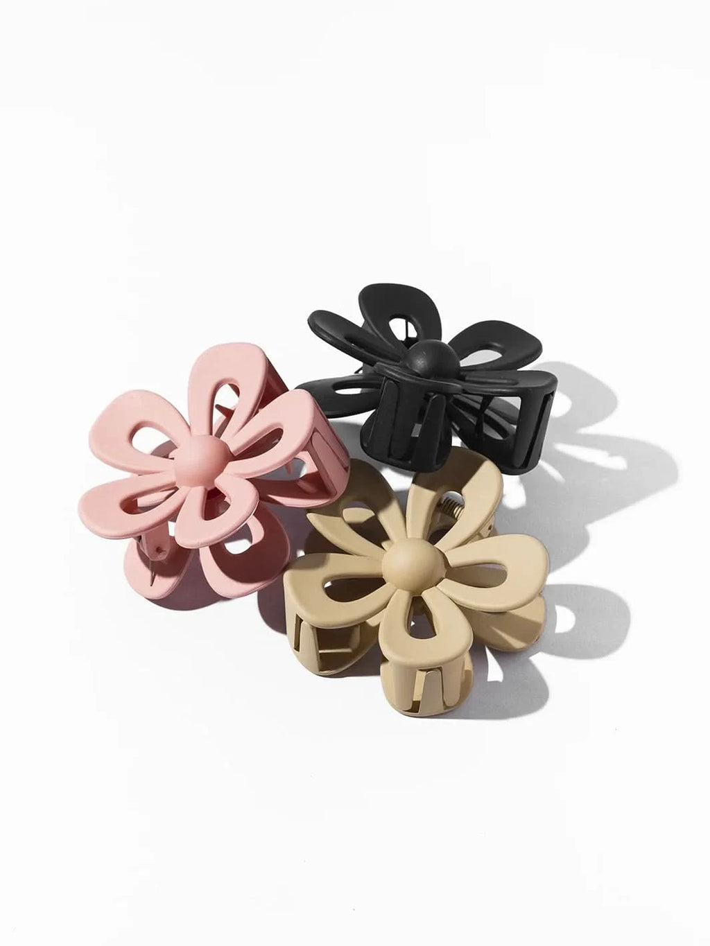 Flower Claw Clips, Set of 3 - Clear Quartz Market