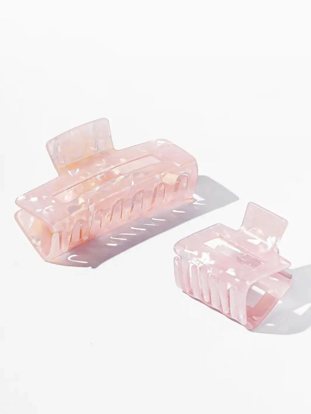 Rose Quartz Claw Clips, Set of 2 - Clear Quartz Market