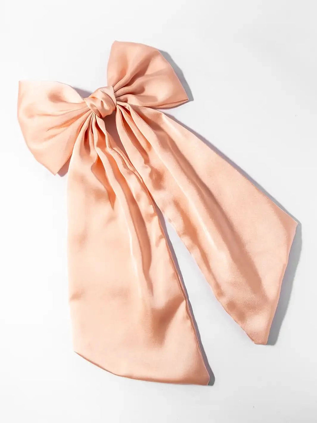 Peach Large Satin Bow