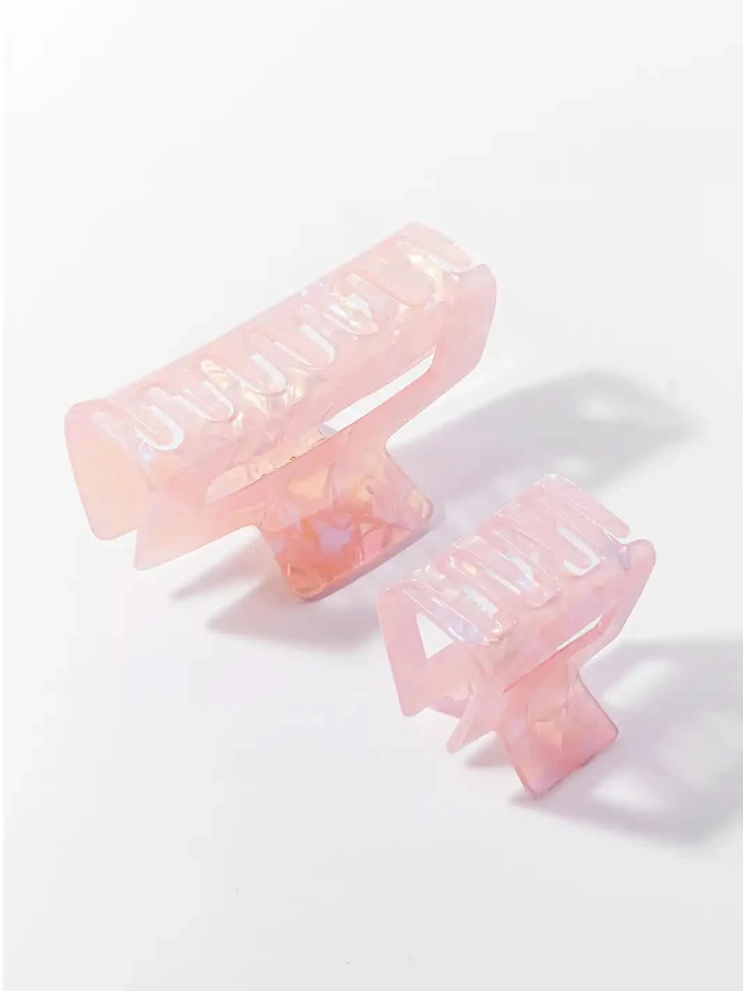 Rose Quartz Claw Clips, Set of 2 - Clear Quartz Market