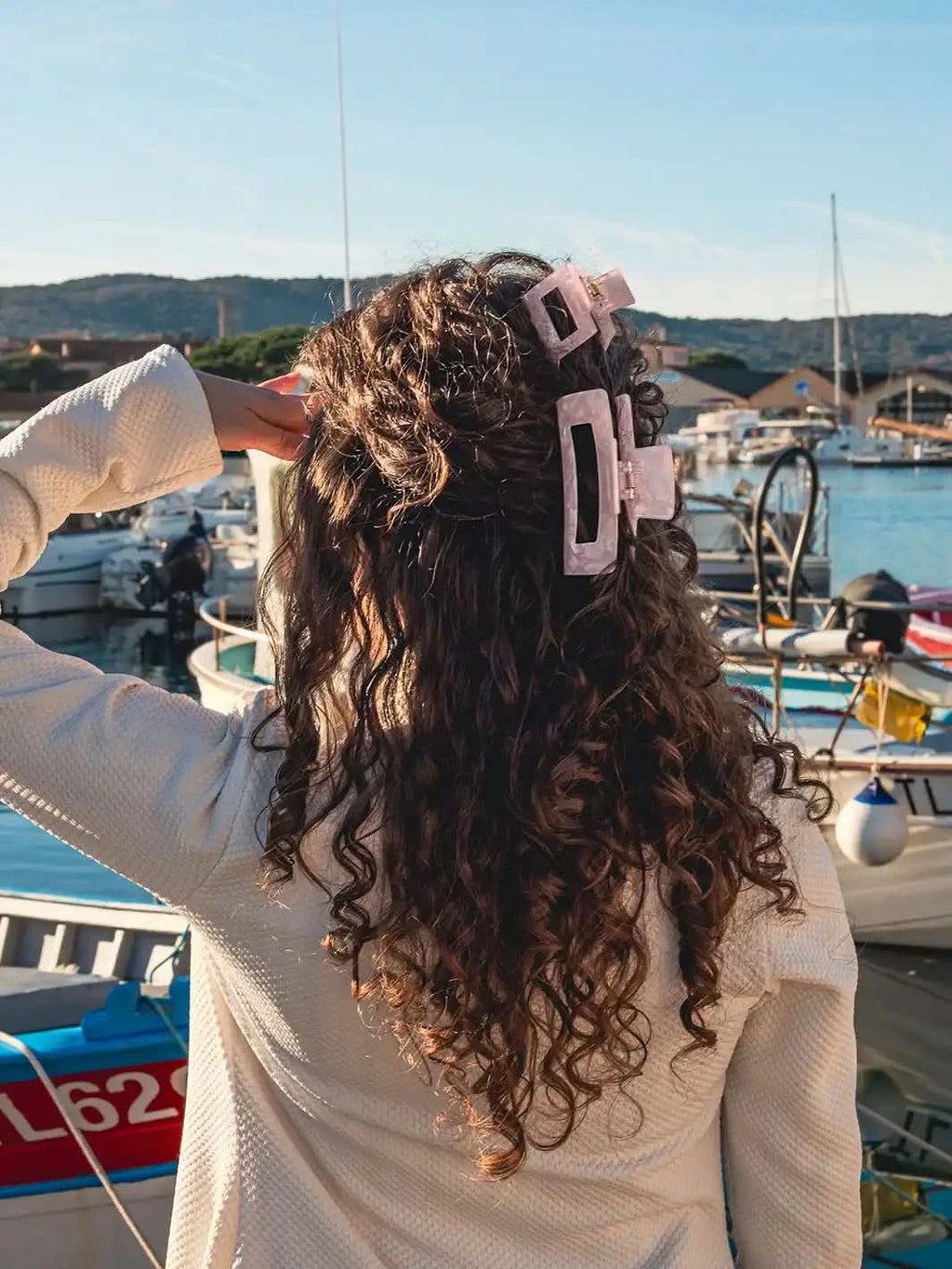Rose Quartz Claw Clips, Set of 2 - Clear Quartz Market