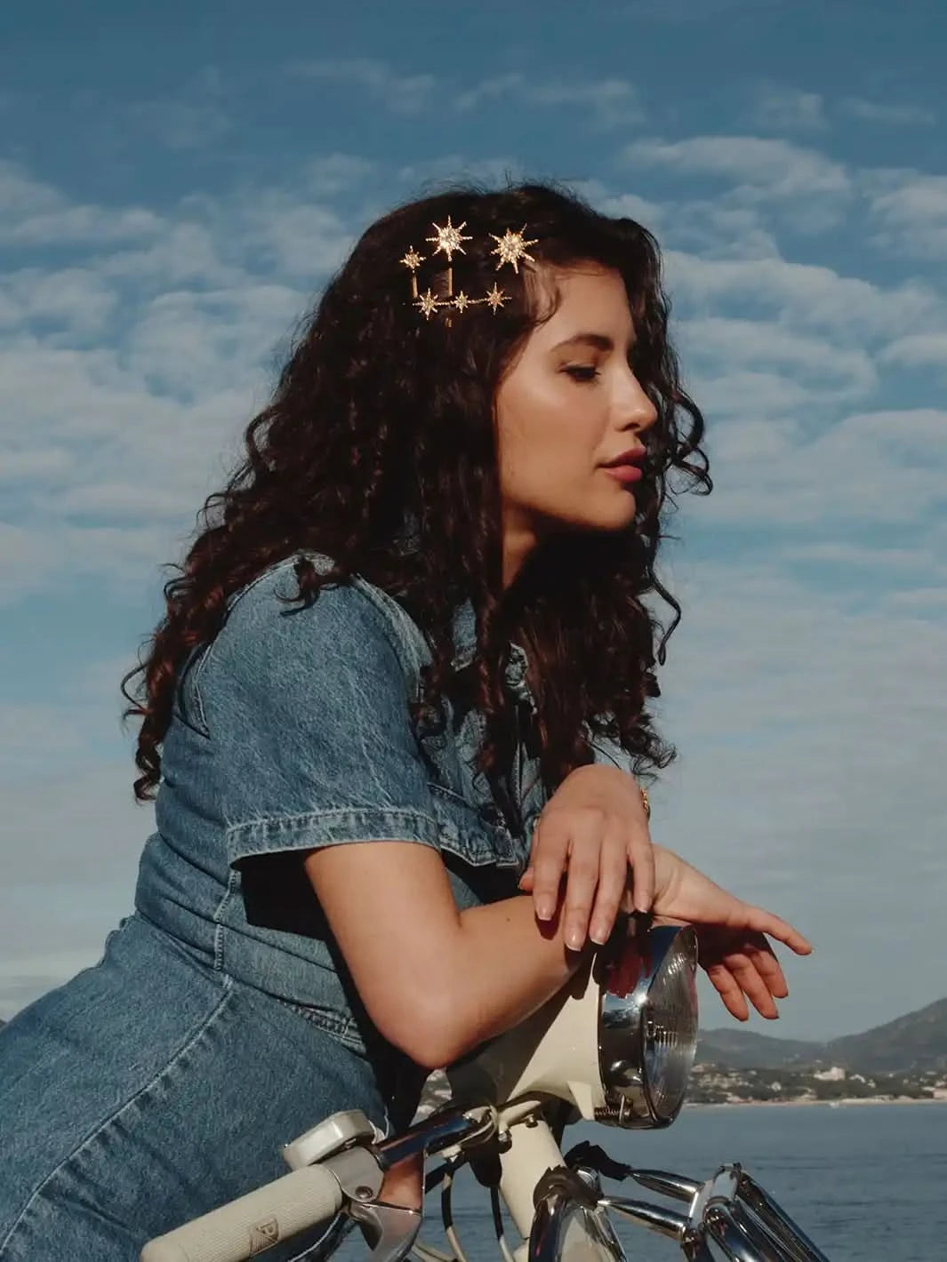 Gold Star Barrettes, Set of 4 - Clear Quartz Market