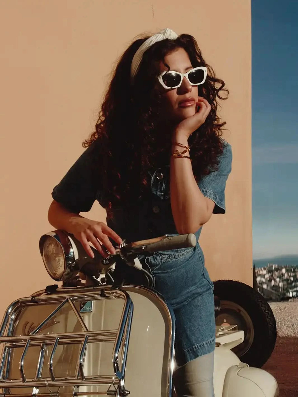 Pleated Twist Headband - Cream - Clear Quartz Market