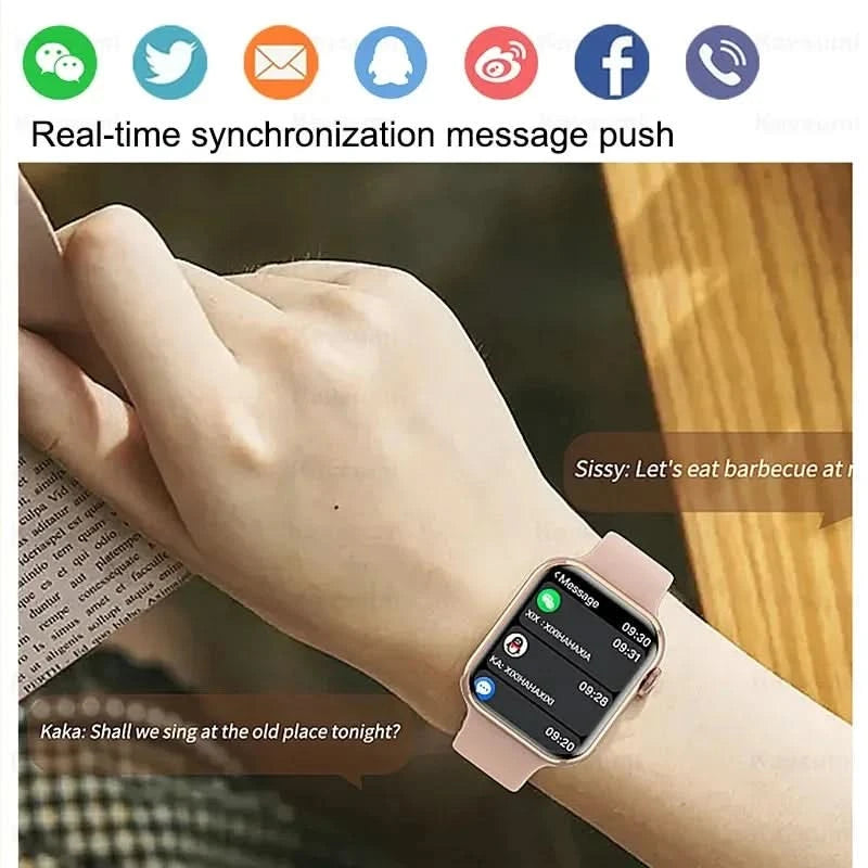 NNEOBA Smart Watch 9 NFC BT Call Waterproof Screen (Pink)