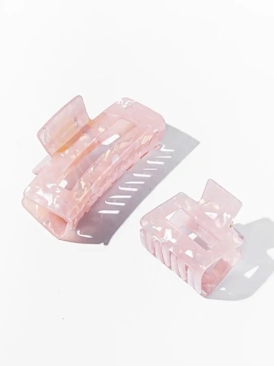 Rose Quartz Claw Clips, Set of 2 - Clear Quartz Market