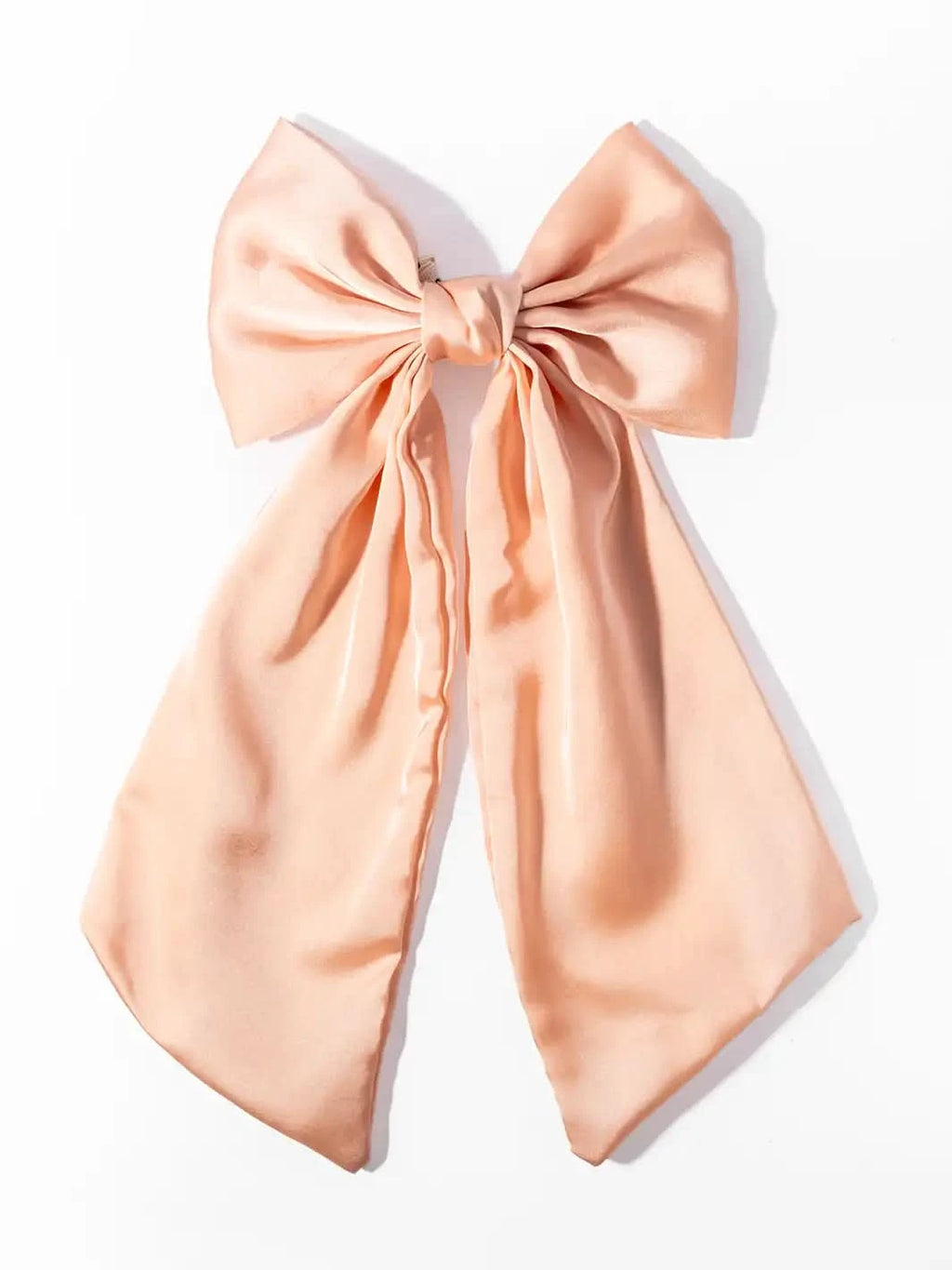Peach Large Satin Bow