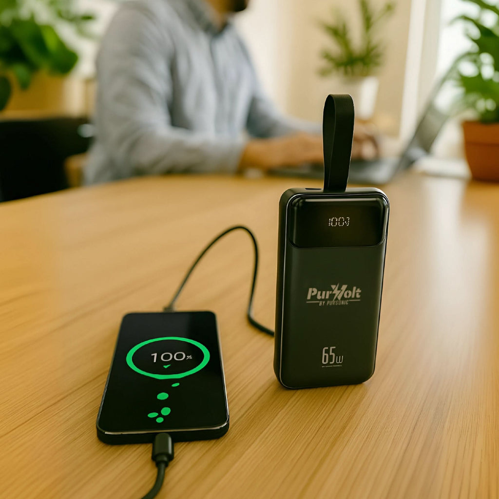 PurVolt 40,000mAh Ultra High-Capacity Power Bank – Powering Laptops, Phones & Beyond - Clear Quartz Market