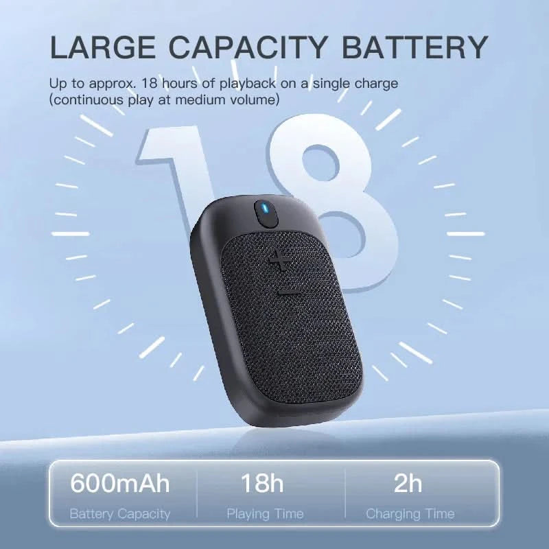 Portable Mini Bluetooth Speaker with Waterproof (Black) - Clear Quartz Market