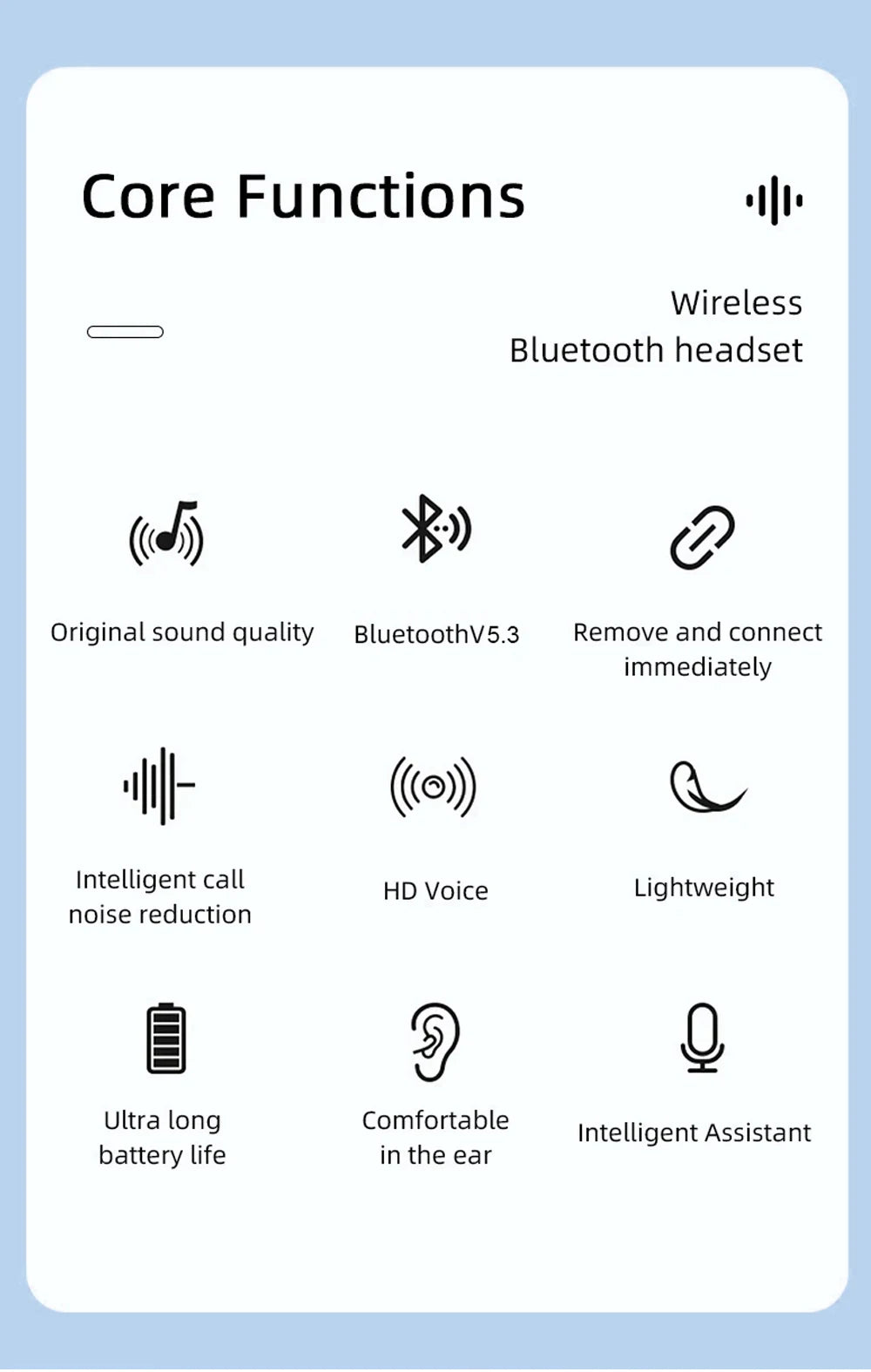 New Air Pro Wireless Bluetooth Earphones Headphones ANC Noise Reduction HiFi Sound Low Latency Earbuds HD Music Touch Headsets - Clear Quartz Market