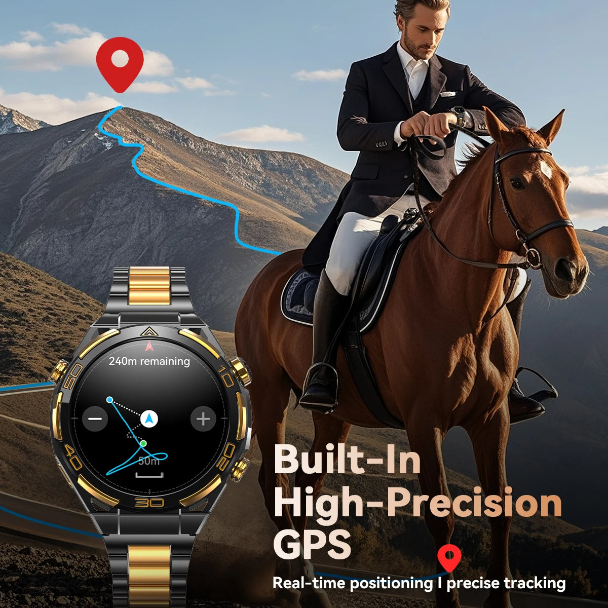 Blackview W90 Pro Smartwatch 1.43" AMOLED Display,Bluetooth Calling,Heart Rate Monitor, 900mAh/ 20Days Standby,Men's Smartwatch