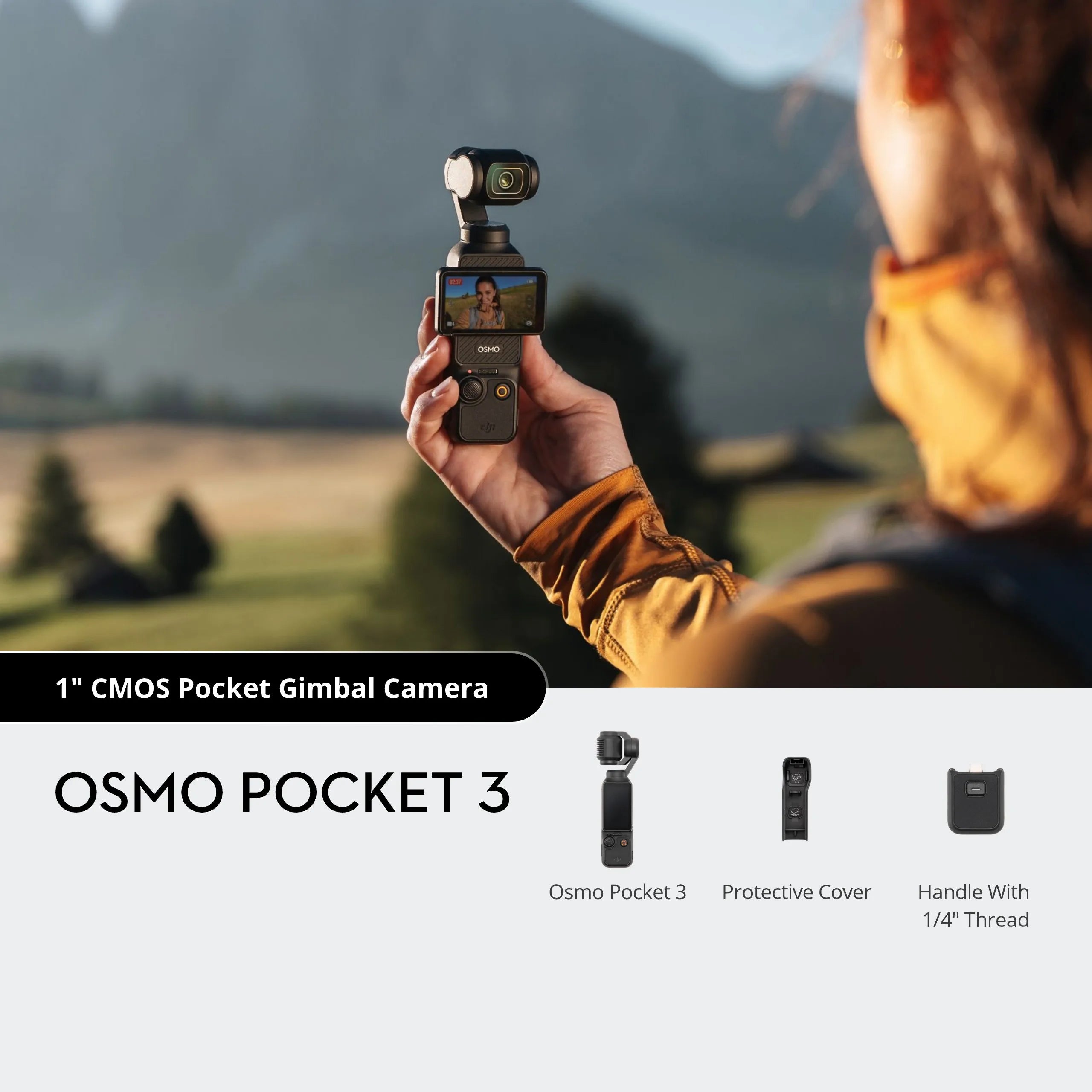 DJI Osmo Pocket 3 Vlogging Camera with 1'' CMOS&4K/120fps Video Face/Object Tracking 2" Rotatable Touchscreen Small Video Camera