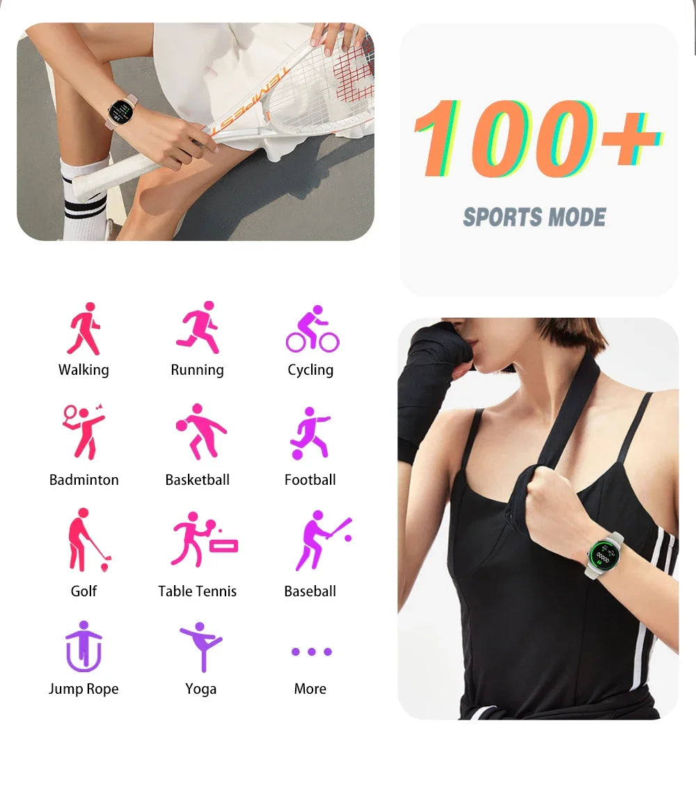 2025 New Xiaomi SmartWatch HD AMOLED Screen NFC Heart Rate Bluetooth Call Custom Dial Lady Sports Watch