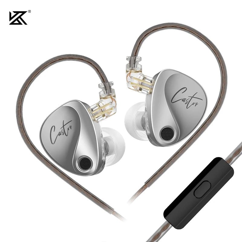 KZ Castor Wired In-Ear Earphones Dynamic Drivers High-end Bass Gaming Earphone