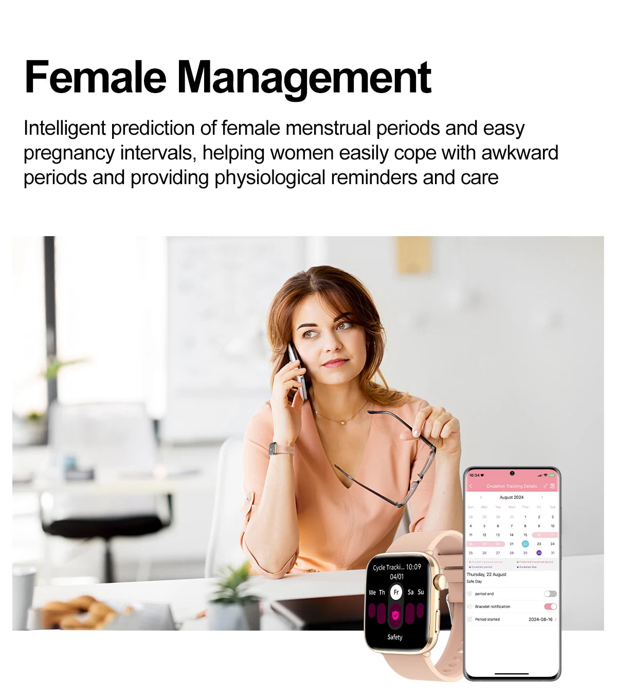 2025 New Genuine NFC Smat Watch For Men 1.85"AMOLED Screen Blood Pressure Heart Rate Female Health Waterproof Smarwatches Ladies