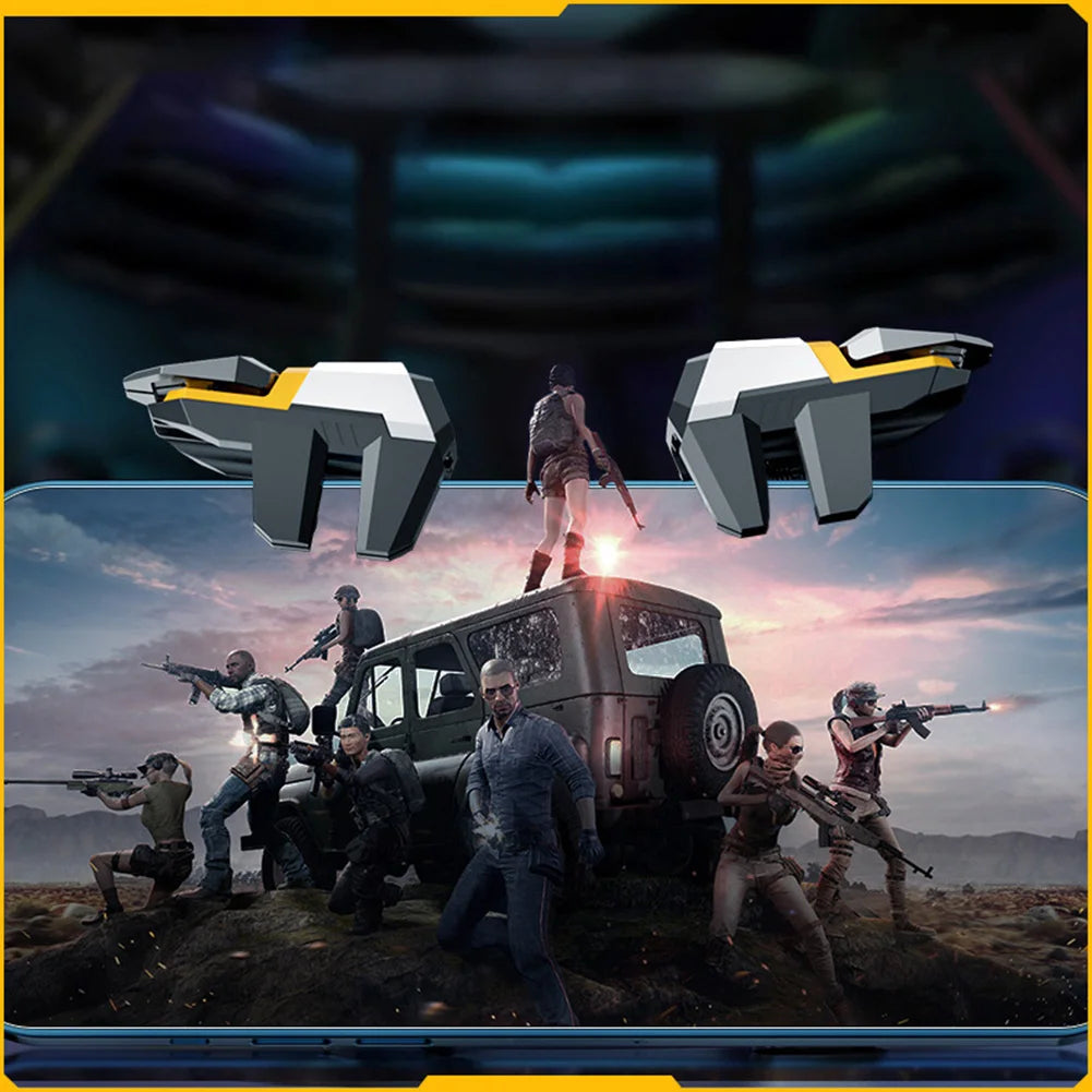1 Pair PUBG Mobile Game Controller 4/6-Finger Linked Shooting Game Mechanical Trigger Physical Auxiliary Gaming Gear