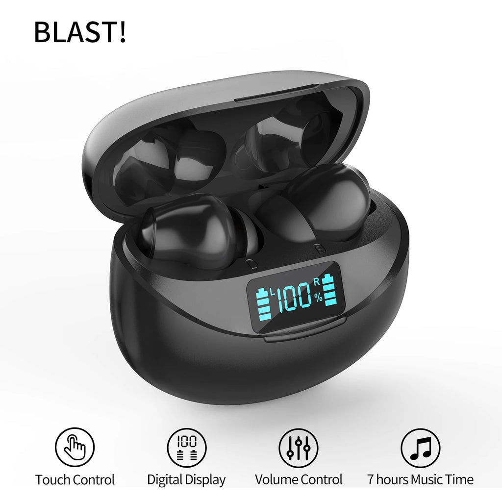 BLAST! i17 TWS ENC Earphones Noise Cancellation Wireless Headphones Bluetooth 5.3 Digital Display Wireless Sports ENC headset