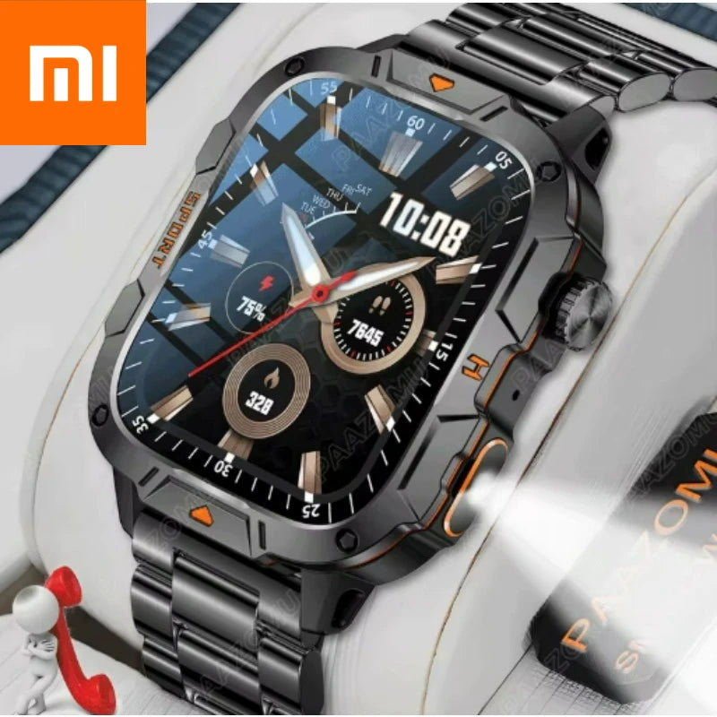 Xiaomi Military 2026 New Grade Smart Watch Men 1.96" AMOLED Screen 5ATM Waterproof Sports Fitness Tracker BT Call Smartwatch