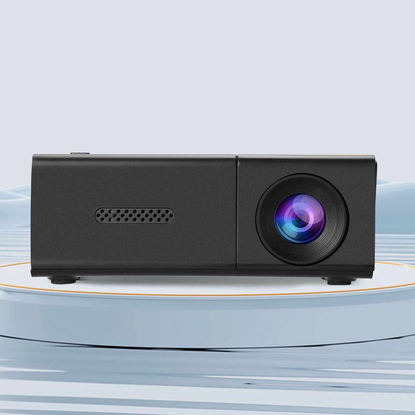 Manual Compact Projector 1080P Adjustable Auto Keystone Correction LED Movie Projector with Stereo Speaker Remote Control