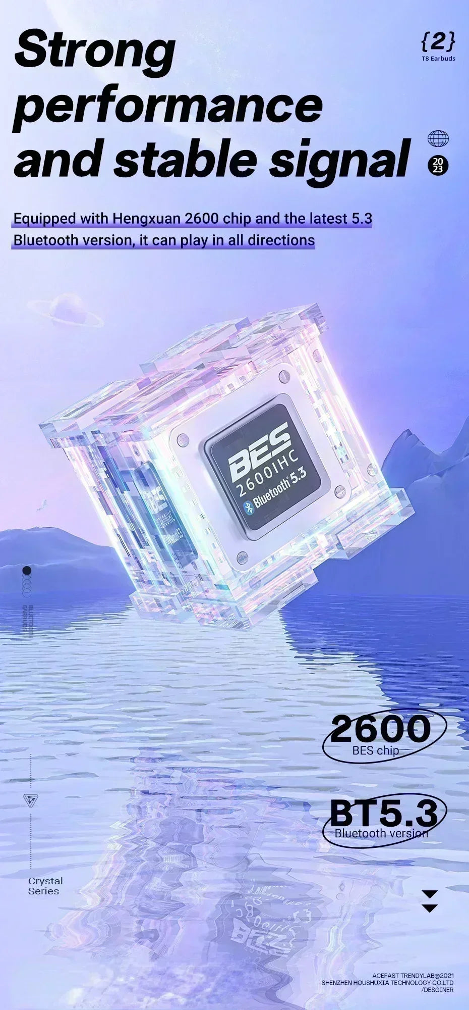 NEW T8 TWS Wireless Earphone Bluetooth 5.3 Headphones Sport Gaming Headsets Noise Reduction Earbuds