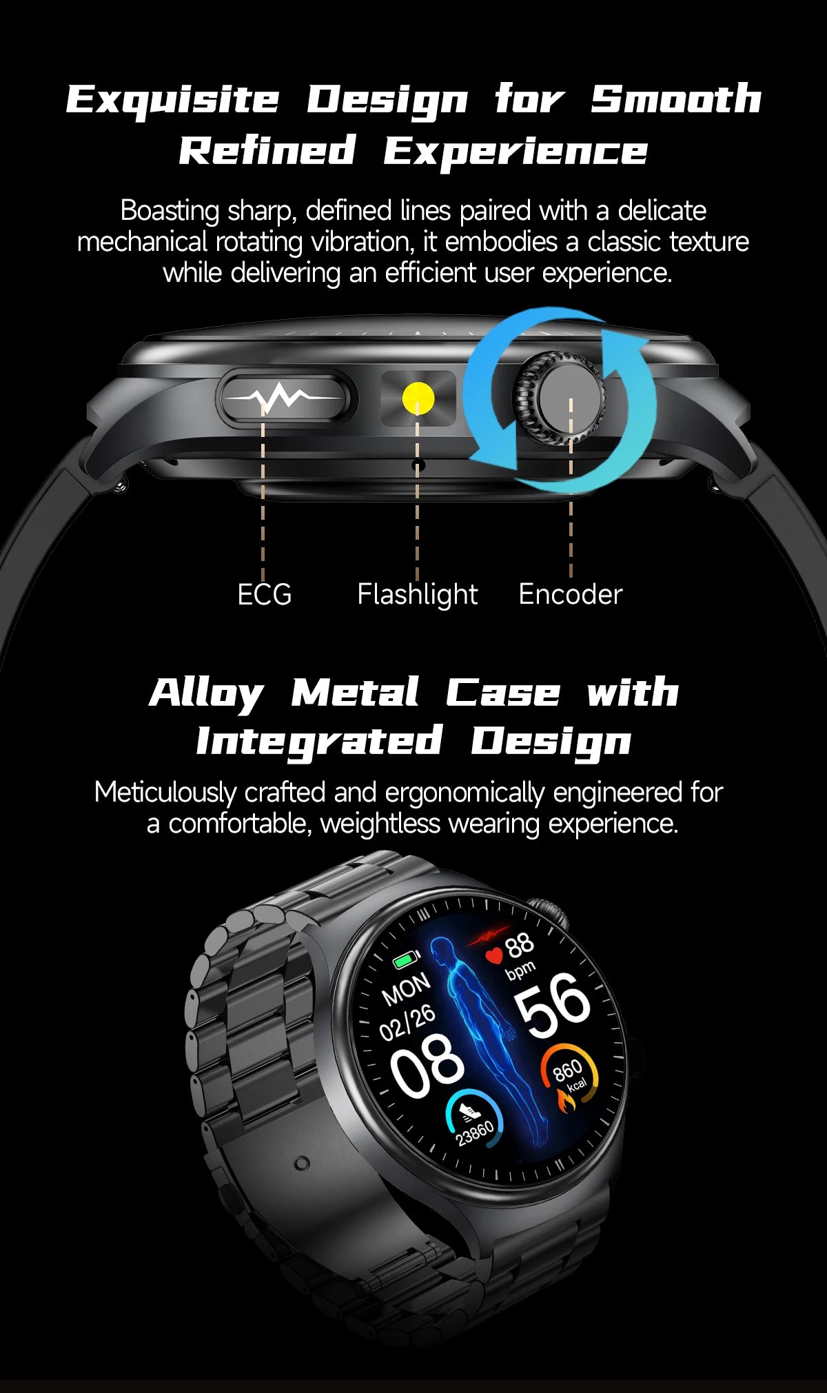 2025New Micro Physical Examination Smart Watch For Men Uric Acid Body Fat Five Organ Health Watches Bluetooth Call SmartBracelet