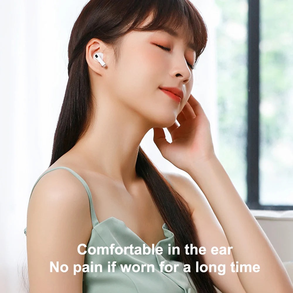 New Air Pro Wireless Bluetooth Earphones Headphones ANC Noise Reduction HiFi Sound Low Latency Earbuds HD Music Touch Headsets - Clear Quartz Market