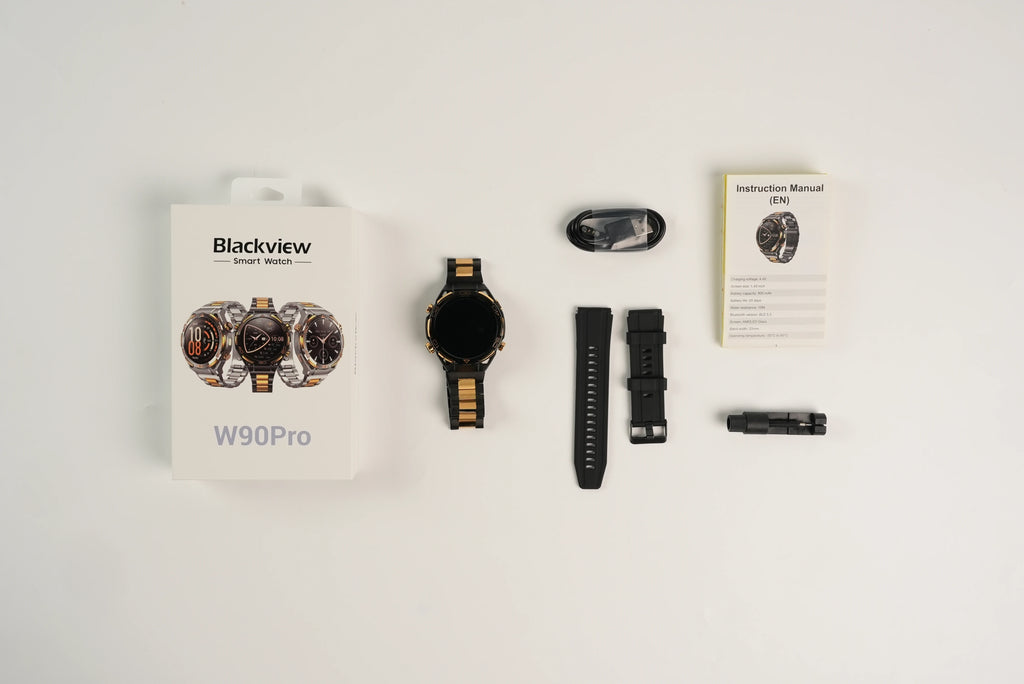 Blackview W90 Pro Smartwatch 1.43" AMOLED Display,Bluetooth Calling,Heart Rate Monitor, 900mAh/ 20Days Standby,Men's Smartwatch