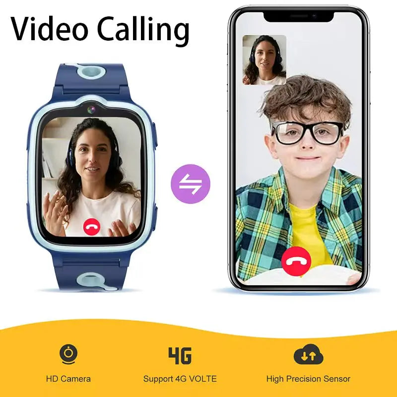 For Android Kids Smart Watch SOS GPS Location Video Call Sim Card For Children SmartWatch Camera Waterproof Watch For Boys Girls