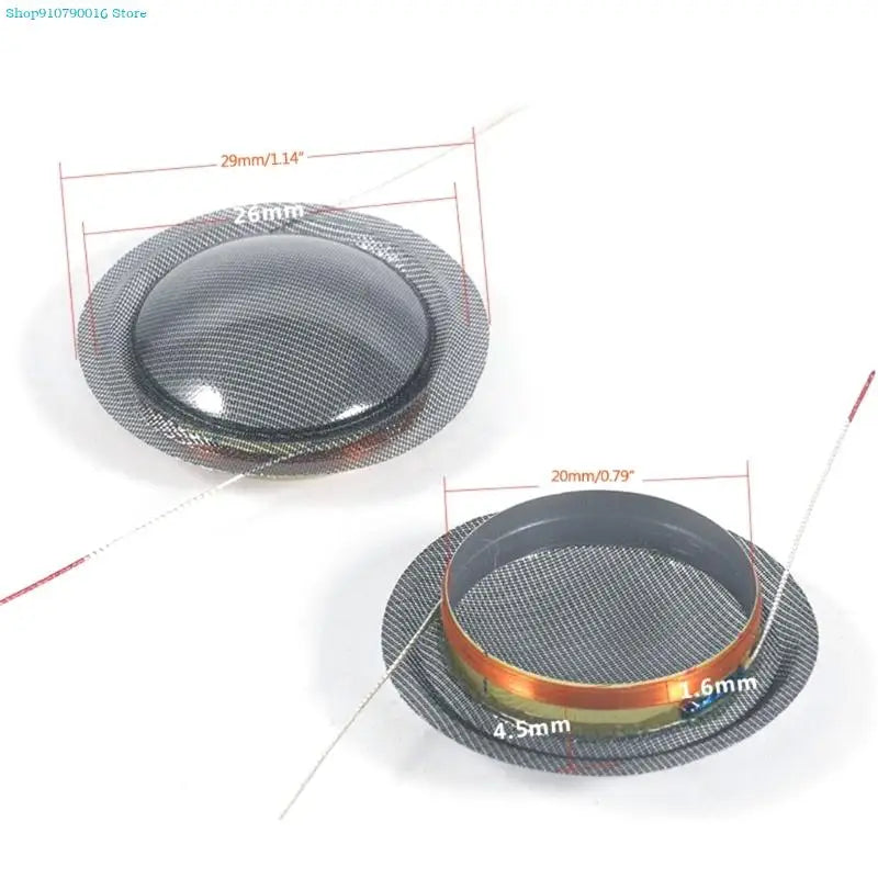 1 Pair 20/25mm Tweeter Coil Silk Membrane Treble Speakers Repair Accessories Dropshipping Dropship