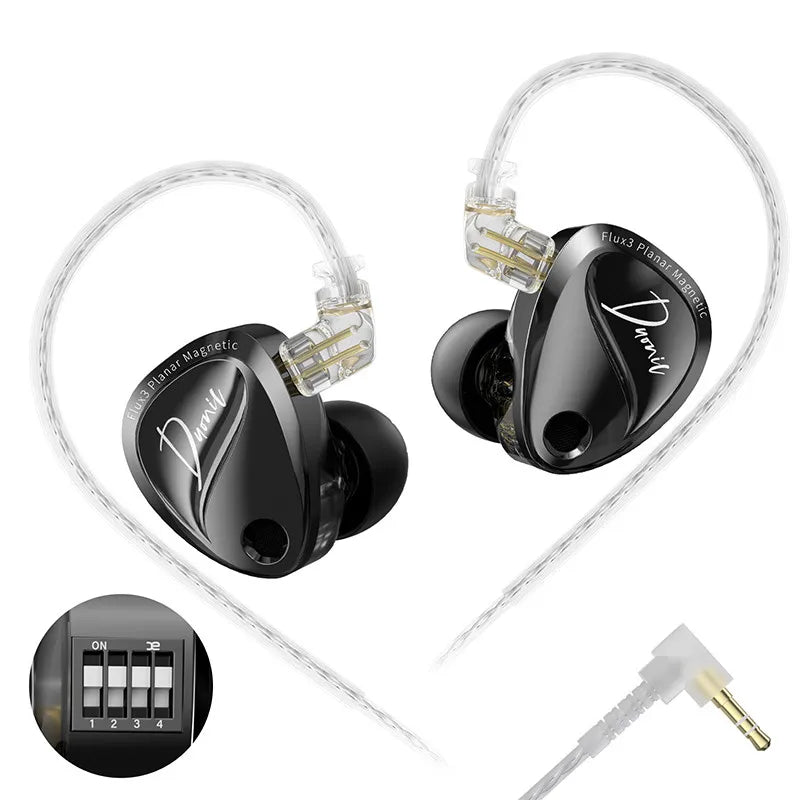 KZ Duonic HiFi Earphones with Super Stroke Three Magnetic Planar Driver HM Acoustic Tuning Lossless Sound Quality IMEs