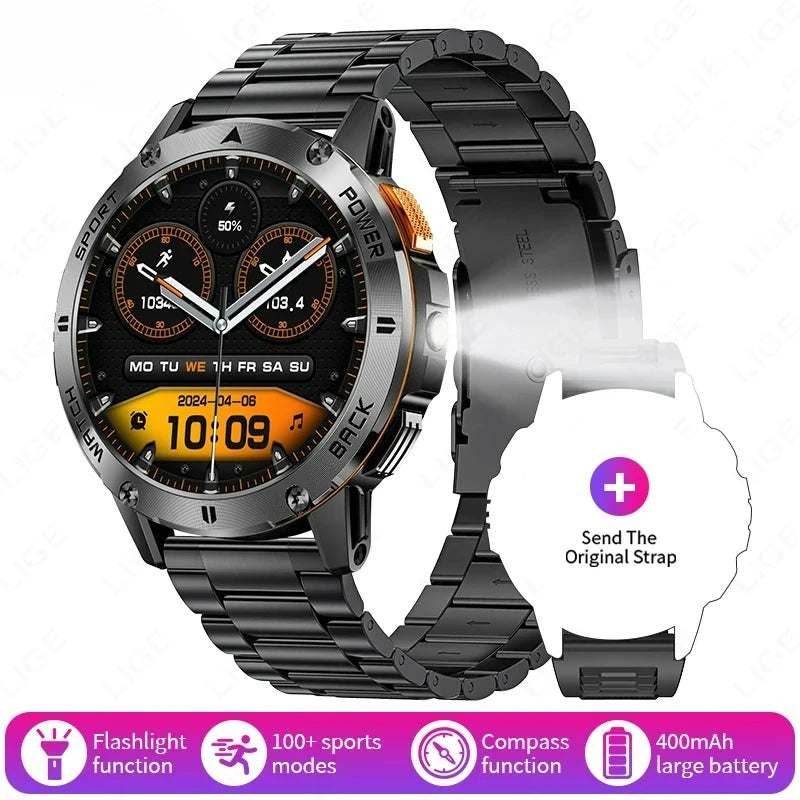 Xiaomi 2026 Outdoor Sports Tracker Smart Watch Men Compass Bluetooth Call Waterproof Smartwatch LED Flashlight Ftiness Watches - Clear Quartz Market