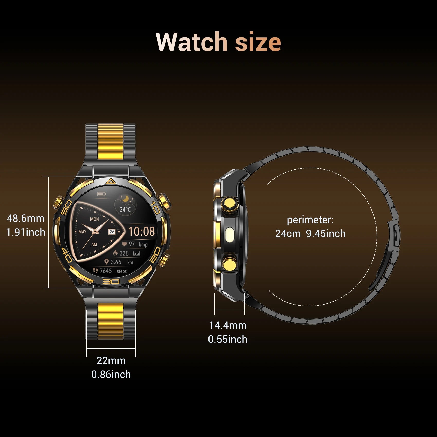 Blackview W90 Pro Smartwatch 1.43" AMOLED Display,Bluetooth Calling,Heart Rate Monitor, 900mAh/ 20Days Standby,Men's Smartwatch